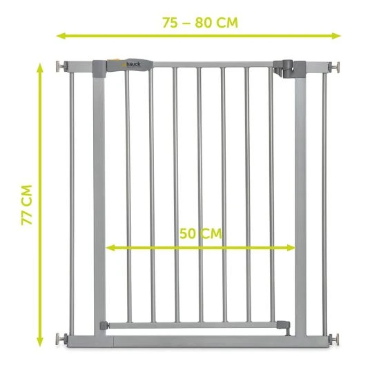 Hauck Türschutzgitter Stop N Safe 2 (75 bis 80 cm) ohne Bohren - Silver 5 Hauck Türschutzgitter Stop N Safe 2 (75 bis 80 cm) ohne Bohren - Silver – Bild 5