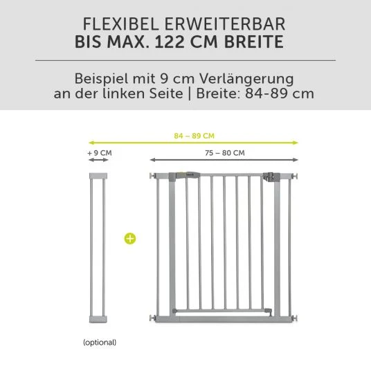 Hauck Türschutzgitter Stop N Safe 2 (75 bis 80 cm) ohne Bohren - Silver 6 Hauck Türschutzgitter Stop N Safe 2 (75 bis 80 cm) ohne Bohren - Silver – Bild 6