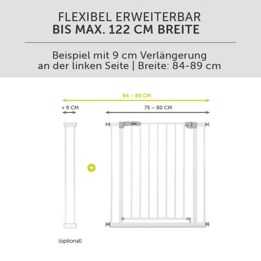 Hauck Türschutzgitter Stop N Safe 2 (75 bis 80 cm) ohne Bohren - White 6 Hauck Türschutzgitter Stop N Safe 2 (75 bis 80 cm) ohne Bohren - White – Bild 6