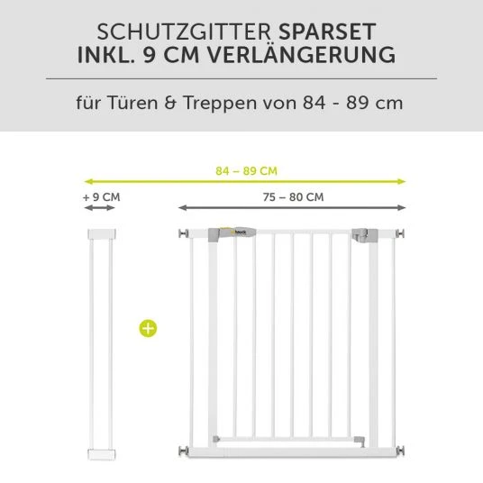 Hauck Türschutzgitter Stop N Safe 2 (84 bis 89 cm) inkl. 9cm Verlängerung - ohne Bohren - White 3 Hauck Türschutzgitter Stop N Safe 2 (84 bis 89 cm) inkl. 9cm Verlängerung - ohne Bohren - White – Bild 3