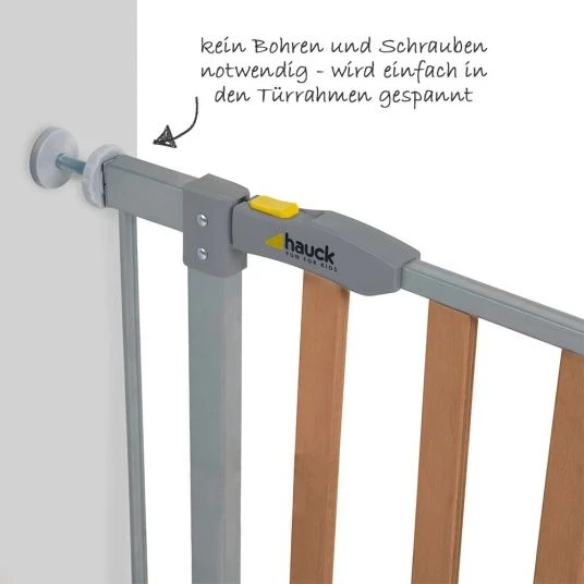Hauck Türschutzgitter Wood Lock Safety Gate 75 - 81 cm 2 Hauck Türschutzgitter Wood Lock Safety Gate 75 - 81 cm – Bild 2