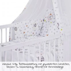 Jonka Babybett-Komplett-Set Mona inkl. Bettwäsche, Himmel, Nestchen & Matratze 70 x 140 cm - Eulenpaar - Weiß -Wohnen & Schlafen Verkäufe jonka babybett komplett set mona inkl bettwasche himmel nestchen matratze 70 x 140 cm eulenpaar weiss kp 500 4060 05 d3