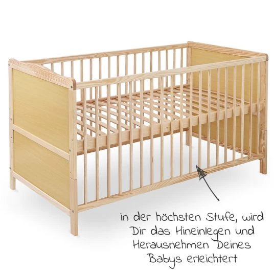 Jonka Babybett und Kinderbett Leni 70 x 140 cm - Natur 3 Jonka Babybett und Kinderbett Leni 70 x 140 cm - Natur – Bild 3