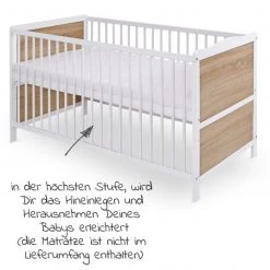 Jonka Babybett und Kinderbett Max 70 x 140 cm - Weiß Eiche -Wohnen & Schlafen Verkäufe jonka babybett und kinderbett max 70 x 140 cm weiss eiche kp 500 0000 08 d2
