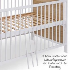 Jonka Babybett und Kinderbett Max 70 x 140 cm - Weiß Eiche -Wohnen & Schlafen Verkäufe jonka babybett und kinderbett max 70 x 140 cm weiss eiche kp 500 0000 08 d5