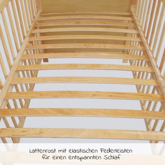 Jonka Kinderbett Ben Kiefer 60 x 120 cm - Natur 5 Jonka Kinderbett Ben Kiefer 60 x 120 cm - Natur – Bild 5