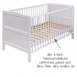 Jonka Kinderzimmer Sparset Mona mit Bett und Wickelkommode 70 x 140 cm - Weiß - Kollektion 2022 -Wohnen & Schlafen Verkäufe jonka kinderzimmer sparset mona mit bett und wickelkommode 70 x 140 cm weiss set 535 d5