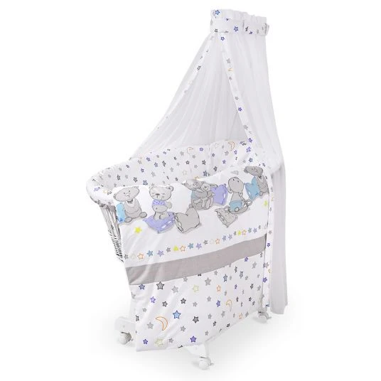 Jonka Komplett-Stubenwagen Weiß - Kuschelbären - Weiß 2 Jonka Komplett-Stubenwagen Weiß - Kuschelbären - Weiß – Bild 2