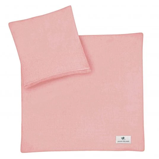 Julius Zöllner Bettwäsche Musselin 80 x 80 / 35 x 40 cm - Dusty Rose 1 Julius Zöllner Bettwäsche Musselin 80 x 80 / 35 x 40 cm - Dusty Rose