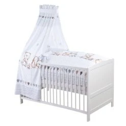 Julius Zöllner 4-tlg. Bettwäsche-Set 100 x 135 cm - Schmusebär