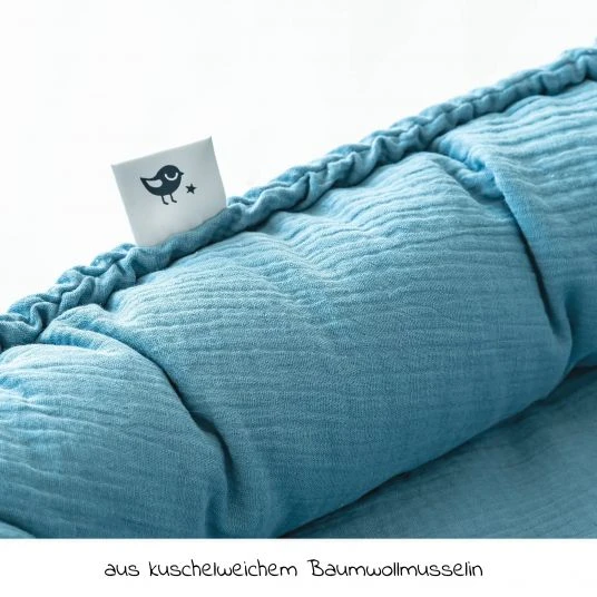 Julius Zöllner Kuschelnest NIDO Musselin - Blau 3 Julius Zöllner Kuschelnest NIDO Musselin - Blau – Bild 3