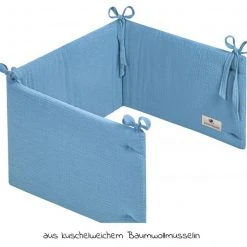 Julius Zöllner Nestchen Musselin 180 x 35 cm - Blau -Wohnen & Schlafen Verkäufe julius zollner nestchen musselin 180 x 35 cm blau 8223055330 d2