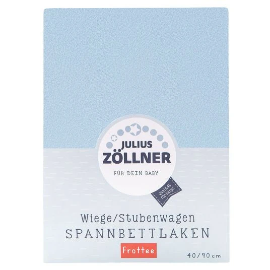 Julius Zöllner Spannbetttuch Frottee für kleine Matratzen 40 x 90 cm - Hellblau 1 Julius Zöllner Spannbetttuch Frottee für kleine Matratzen 40 x 90 cm - Hellblau