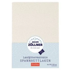 Julius Zöllner Spannbetttuch Frottee für Laufgitter 68 x 90 - 95 x 95 cm - Ecru