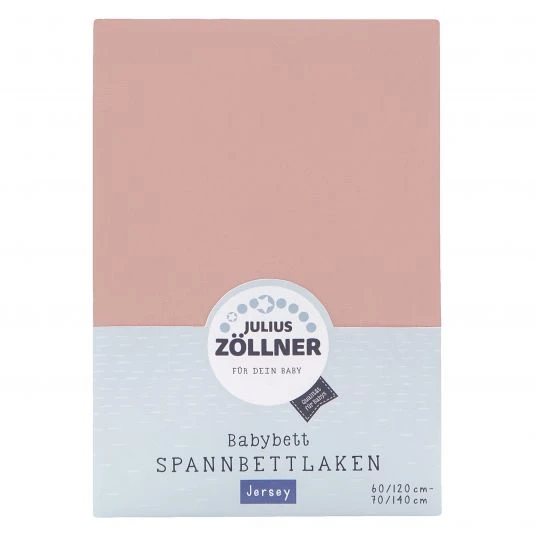 Julius Zöllner Spannbetttuch für Kinderbett 60 x 120 / 70 x 140 cm - Blush 1 Julius Zöllner Spannbetttuch für Kinderbett 60 x 120 / 70 x 140 cm - Blush
