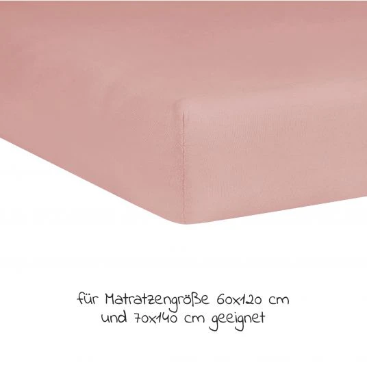 Julius Zöllner Spannbetttuch für Kinderbett 60 x 120 / 70 x 140 cm - Blush 2 Julius Zöllner Spannbetttuch für Kinderbett 60 x 120 / 70 x 140 cm - Blush – Bild 2