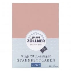 Julius Zöllner Spannbetttuch für kleine Matratzen 40 x 90 cm - Blush