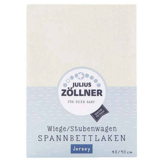 Julius Zöllner Spannbetttuch für kleine Matratzen 40 x 90 cm - Ecru 1 Julius Zöllner Spannbetttuch für kleine Matratzen 40 x 90 cm - Ecru