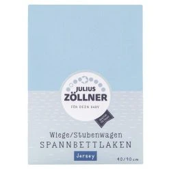 Julius Zöllner Spannbetttuch für kleine Matratzen 40 x 90 cm - Hellblau
