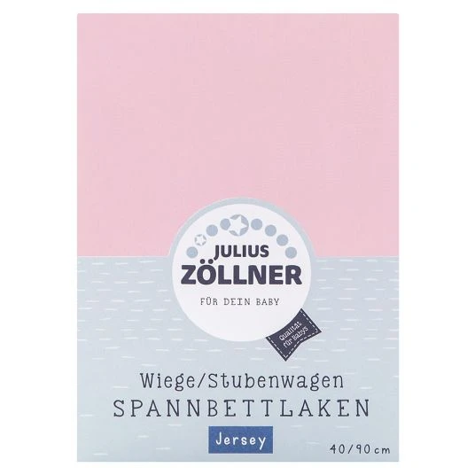 Julius Zöllner Spannbetttuch für kleine Matratzen 40 x 90 cm - Rosa 1 Julius Zöllner Spannbetttuch für kleine Matratzen 40 x 90 cm - Rosa