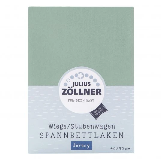 Julius Zöllner Spannbetttuch für kleine Matratzen 40 x 90 cm - Salbei 1 Julius Zöllner Spannbetttuch für kleine Matratzen 40 x 90 cm - Salbei