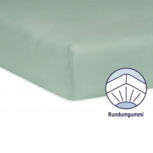 Julius Zöllner Spannbetttuch für kleine Matratzen 40 x 90 cm - Salbei 3 Julius Zöllner Spannbetttuch für kleine Matratzen 40 x 90 cm - Salbei – Bild 3