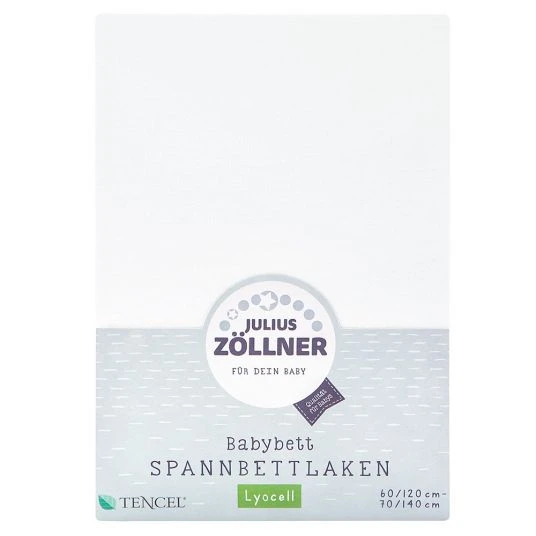 Julius Zöllner Spannbetttuch Tencel® für Kinderbett 60 x 120 / 70 x 140 cm - Weiß 1 Julius Zöllner Spannbetttuch Tencel® für Kinderbett 60 x 120 / 70 x 140 cm - Weiß