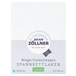 Julius Zöllner Spannbetttuch Tencel für kleine Matratzen 40 x 90 cm - Weiß
