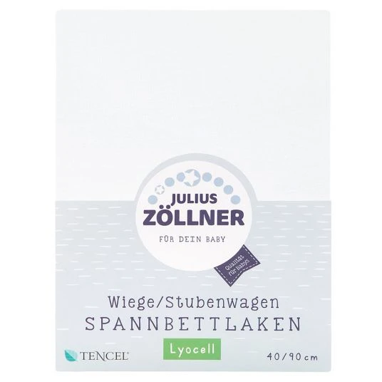 Julius Zöllner Spannbetttuch Tencel für kleine Matratzen 40 x 90 cm - Weiß 1 Julius Zöllner Spannbetttuch Tencel für kleine Matratzen 40 x 90 cm - Weiß