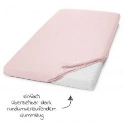 LaLoona 2er Pack Spannbetttuch für Kinderbett 60 x 120 / 70 x 140 cm - Weiß Rosa -Wohnen & Schlafen Verkäufe laloona 2er pack spannbetttuch fur kinderbett 60 x 120 70 x 140 cm weiss rosa 565902 d4