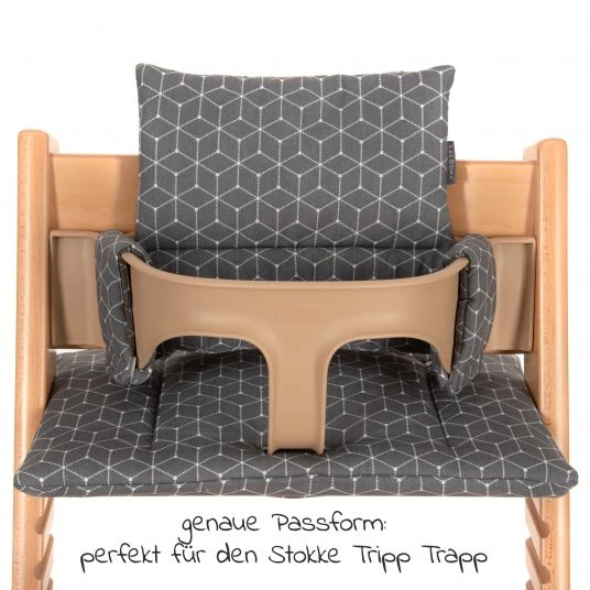LaLoona Hochstuhl Sitzkissen für Stokke Tripp Trapp - Grau 3 LaLoona Hochstuhl Sitzkissen für Stokke Tripp Trapp - Grau – Bild 3