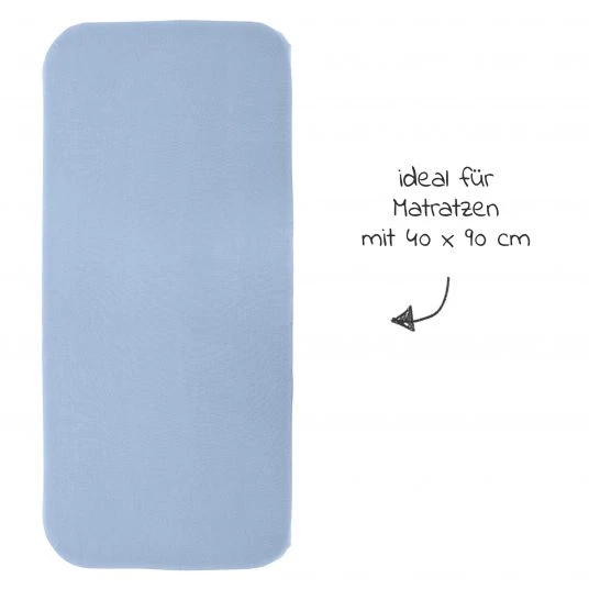 LaLoona Spannbetttuch für kleine Matratzen 40 x 90 cm - Hellblau 2 LaLoona Spannbetttuch für kleine Matratzen 40 x 90 cm - Hellblau – Bild 2