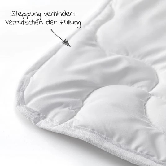 LaLoona Steppbett-Set Premium Complete 80 x 80 + 35 x 40 cm - Weiß 4 LaLoona Steppbett-Set Premium Complete 80 x 80 + 35 x 40 cm - Weiß – Bild 4