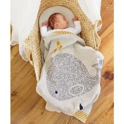 Lässig Strick-Kuscheldecke aus Bio-Baumwolle 75 x 100 cm - Little Water Whale -Wohnen & Schlafen Verkäufe lassig strick kuscheldecke aus bio baumwolle 75 x 100 cm little water whale 1542001452 d3