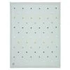 Lässig Strick-Kuscheldecke aus Bio-Baumwolle 80 x 110 cm - Dots - Light Mint