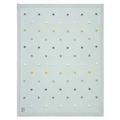Lässig Strick-Kuscheldecke aus Bio-Baumwolle 80 x 110 cm - Dots - Light Mint