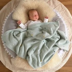 Lässig Strick-Kuscheldecke aus Bio-Baumwolle 80 x 110 cm - Dots - Light Mint 8 Lässig Strick-Kuscheldecke aus Bio-Baumwolle 80 x 110 cm - Dots - Light Mint -Wohnen & Schlafen Verkäufe lassig strick kuscheldecke aus bio baumwolle 80 x 110 cm dots light mint 1542005561 d3