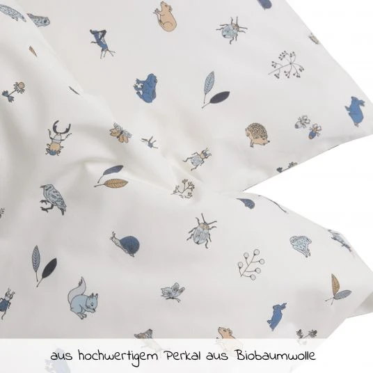 Leander Bettwäsche aus Bio-Baumwolle 100 x 135 cm / 40 x 60 cm - Dusty Blue - Kollektion 2022 2 Leander Bettwäsche aus Bio-Baumwolle 100 x 135 cm / 40 x 60 cm - Dusty Blue - Kollektion 2022 – Bild 2