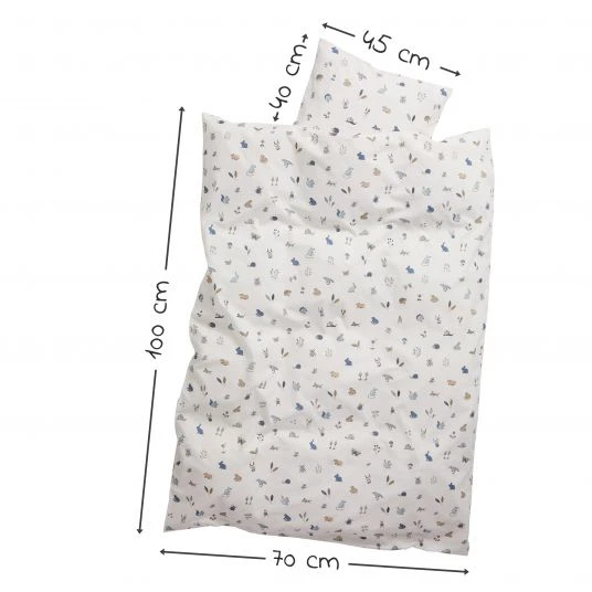 Leander Bettwäsche aus Bio-Baumwolle 100 x 135 cm / 40 x 60 cm - Dusty Blue - Kollektion 2022 3 Leander Bettwäsche aus Bio-Baumwolle 100 x 135 cm / 40 x 60 cm - Dusty Blue - Kollektion 2022 – Bild 3