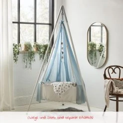 Leander Himmel aus Baumwoll-Voile für Wiege Classic - Dusty Blue - Kollektion 2022 -Wohnen & Schlafen Verkäufe leander himmel aus baumwoll voile fur wiege classic dusty blue 104361 64 d3