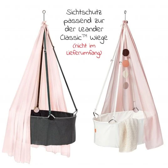 Leander Himmel aus Baumwoll-Voile für Wiege Classic - Dusty Rose - Kollektion 2022 2 Leander Himmel aus Baumwoll-Voile für Wiege Classic - Dusty Rose - Kollektion 2022 – Bild 2