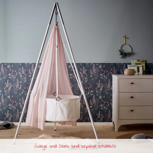 Leander Himmel aus Baumwoll-Voile für Wiege Classic - Dusty Rose - Kollektion 2022 3 Leander Himmel aus Baumwoll-Voile für Wiege Classic - Dusty Rose - Kollektion 2022 – Bild 3