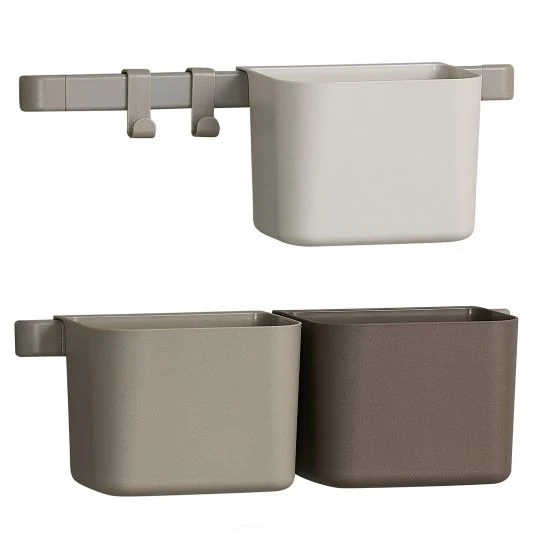 Leander Organisationselemente 3 er Pack mit 2 kurzen Schienen - Cappuccino - Kollektion 2022 1 Leander Organisationselemente 3 er Pack mit 2 kurzen Schienen - Cappuccino - Kollektion 2022