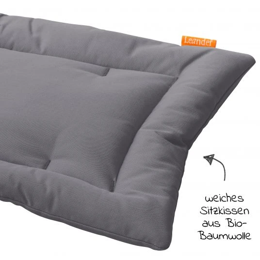 Leander Sitzkissen für Hochstuhl Classic - Cool Grey - Kollektion 2022 2 Leander Sitzkissen für Hochstuhl Classic - Cool Grey - Kollektion 2022 – Bild 2