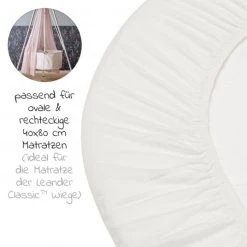 Leander Spannbetttuch 2er Pack aus Bio-Baumwolle für Wiege Classic 40 x 80 cm - Snow - Kollektion 2022 -Wohnen & Schlafen Verkäufe leander spannbetttuch 2er pack aus bio baumwolle fur wiege classic 40 x 80 cm snow 7800011 60 d2