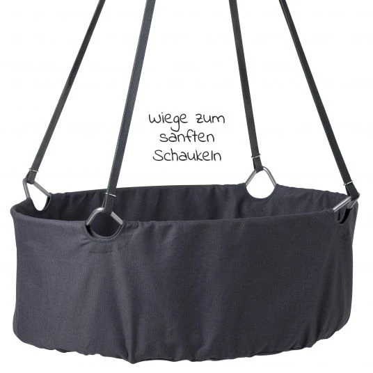 Leander Wiege Classic inkl. Matratze & Deckenhaken - Grau - Kollektion 2022 2 Leander Wiege Classic inkl. Matratze & Deckenhaken - Grau - Kollektion 2022 – Bild 2