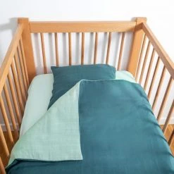 Makian Wende-Bettwäsche Mull 80 x 80 / 35 x 40 cm - Patina / Mint -Wohnen & Schlafen Verkäufe makian wende bettwasche mull 80 x 80 35 x 40 cm patina mint pppm d5