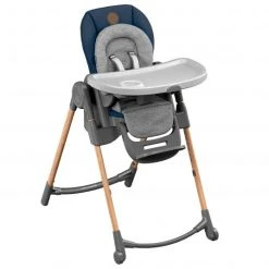Maxi-Cosi 6in1 Hochstuhl Minla mitwachsend ab Geburt-6 Jahre Hochstuhl, Babyliege mit Liegefunktion & Tablett - Essential Blue - Kollektion 2022