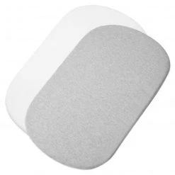 Maxi-Cosi Spannbetttuch 2er Pack für Beistellbett Iora - Weiß / Grau - Kollektion 2022