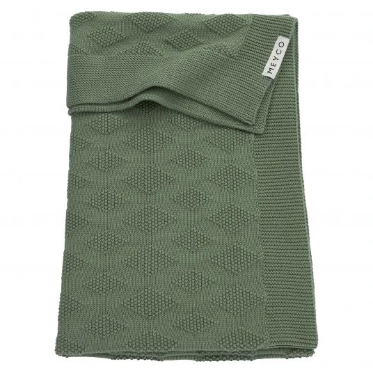 Meyco Baumwoll-Decke 75 x 100 cm - Diamond - Forest Green 1 Meyco Baumwoll-Decke 75 x 100 cm - Diamond - Forest Green